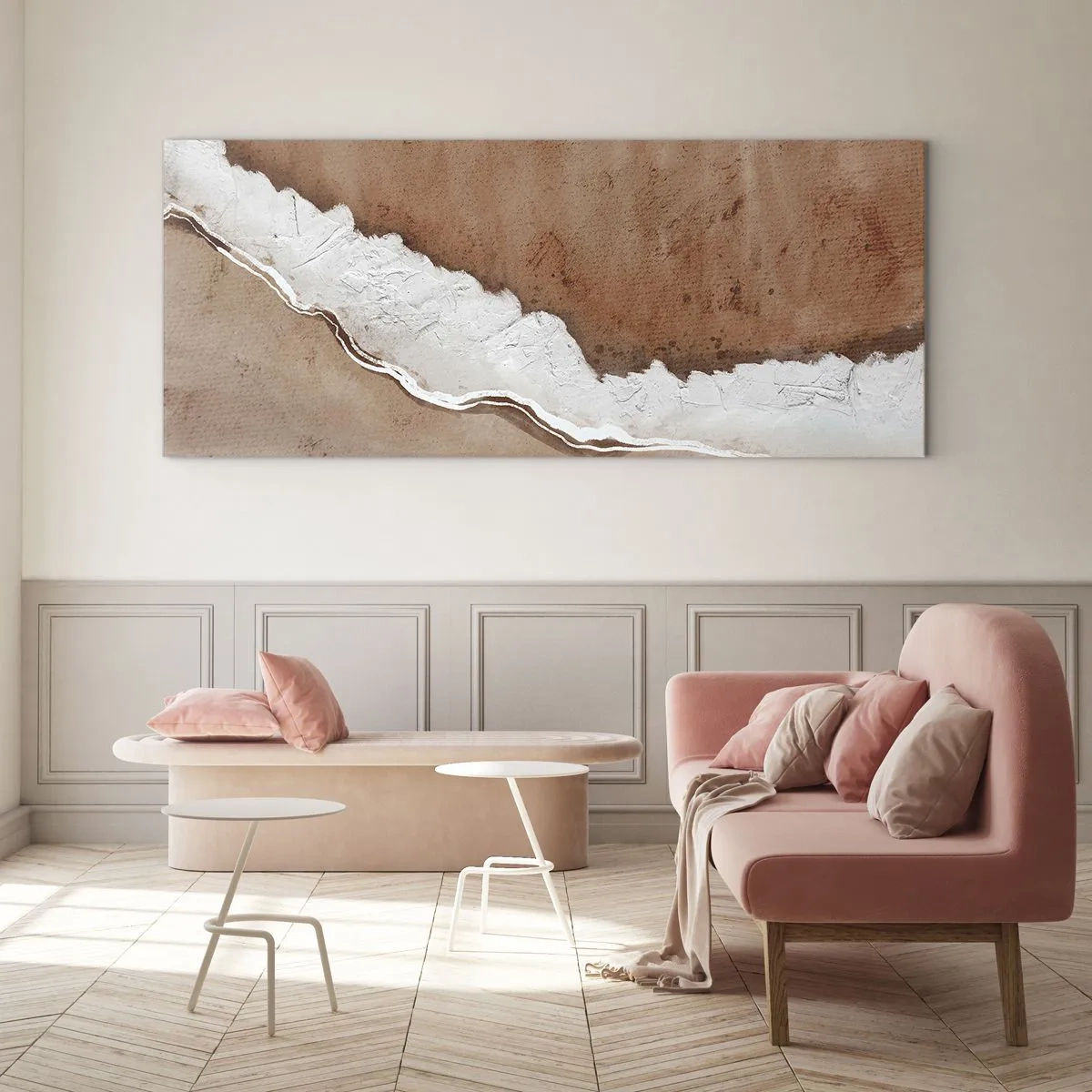Obraz na skle - V zemitých farbách - 100x40 cm