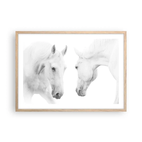 Plagát v ráme zo svetlého duba - Je to priateľstvo…? - 70x50 cm