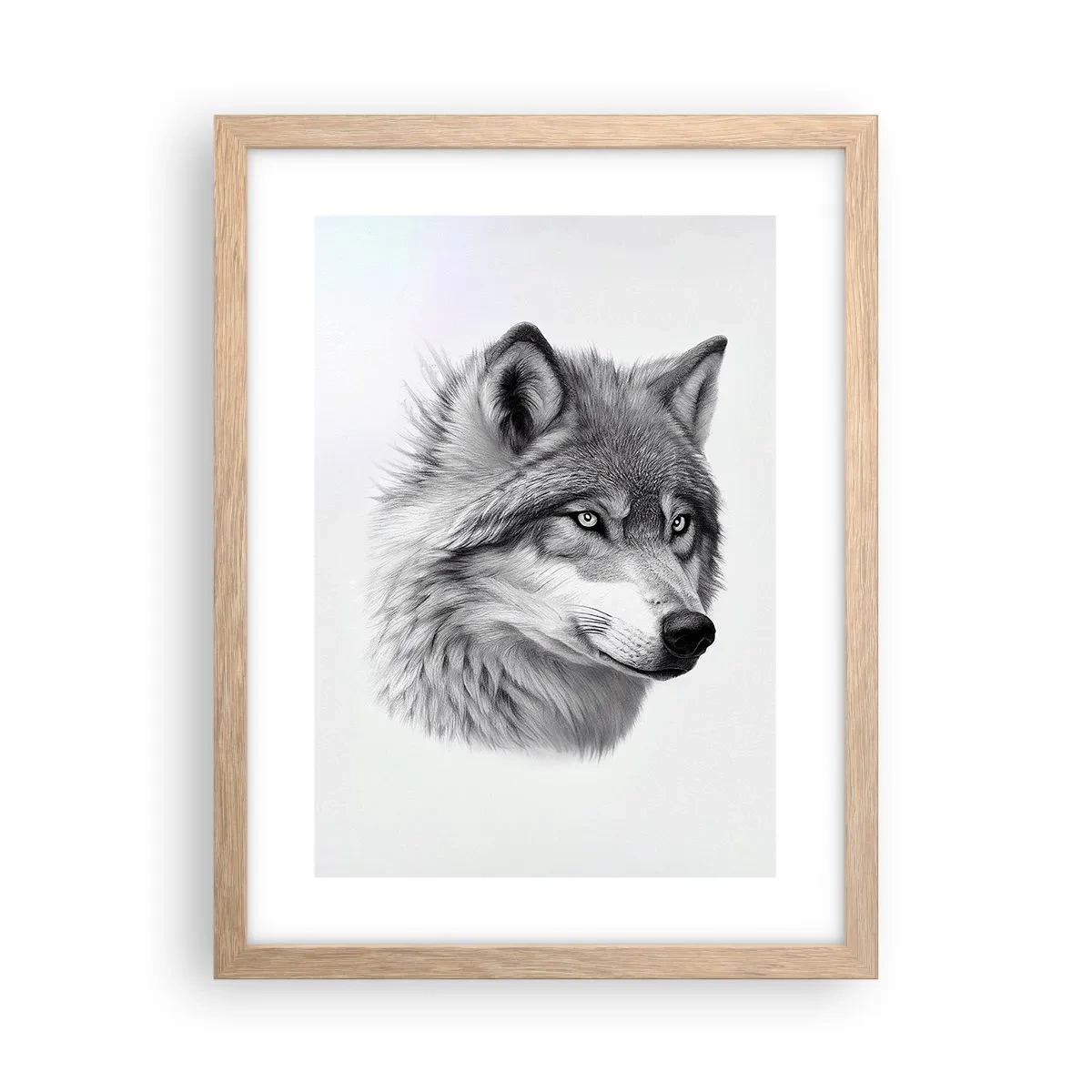 Plagát v ráme zo svetlého duba - Alfa – bezpochyby - 30x40 cm