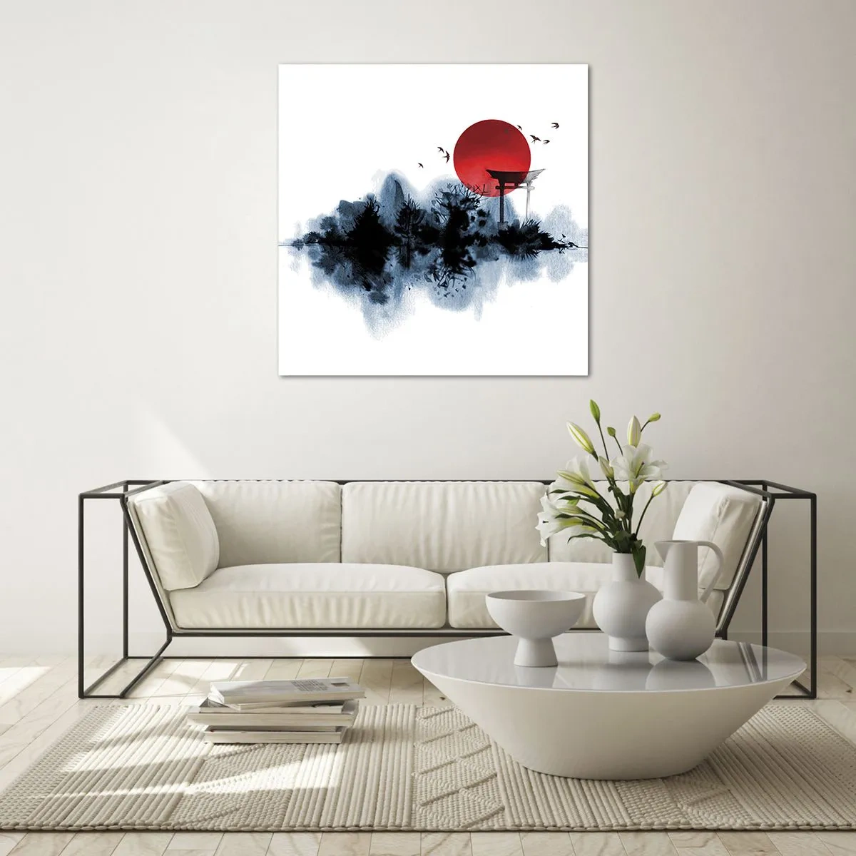 Obraz na skle - Japonský pohľad - 60x60 cm