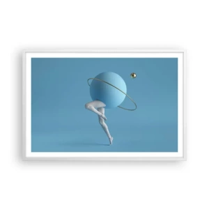 Plagát v bielom ráme - Šialenstvo planét - 91x61 cm