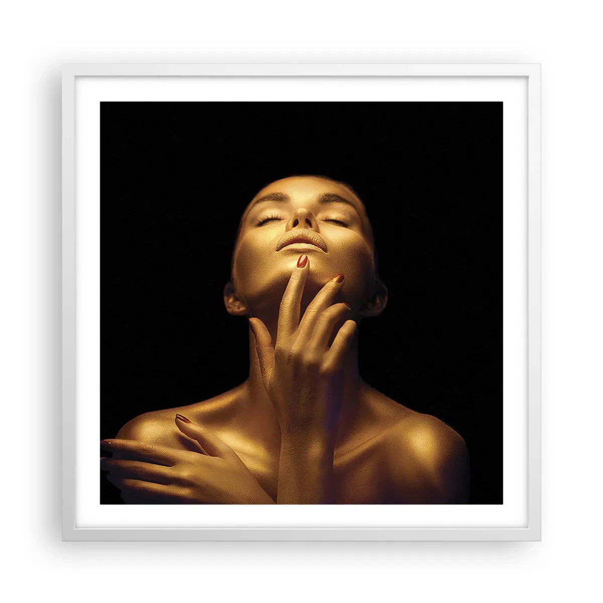 Plagát v bielom ráme - Ako zlatý hodváb - 60x60 cm