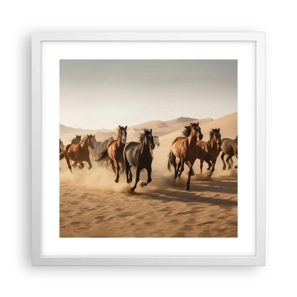 Plagát v bielom ráme - Voľné ako vietor - 40x40 cm