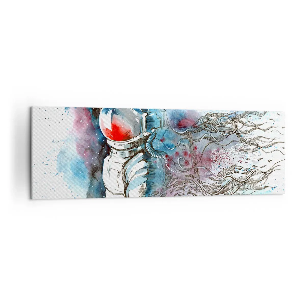 Obraz na plátne - Sám s vesmírom - 160x50 cm