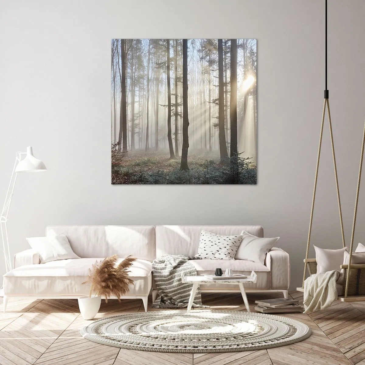 Obraz na plátne - Hmla sa tiež zobudila - 70x70 cm