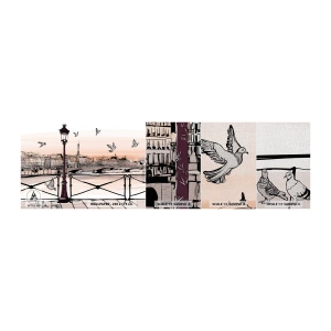 Vzorka fototapety Premium Canvas - Nad strechami Paríža - Architektúra, Mesto, Paríž - 100x30 cm