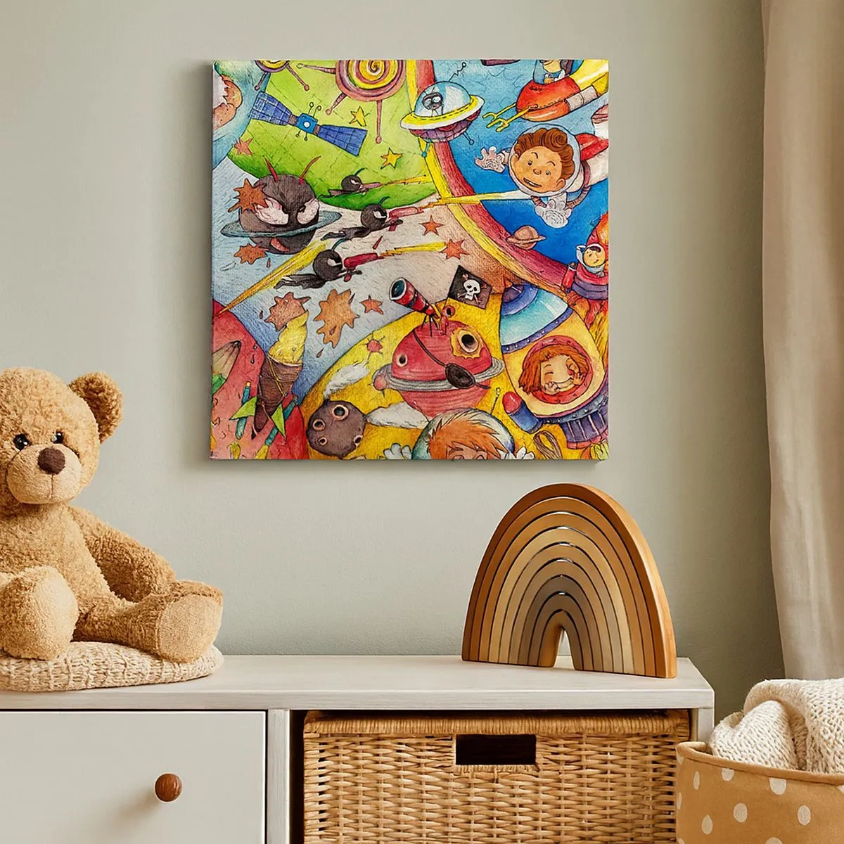 Obraz na plátne - Veľké vesmírne dobrodružstvo - 30x30 cm