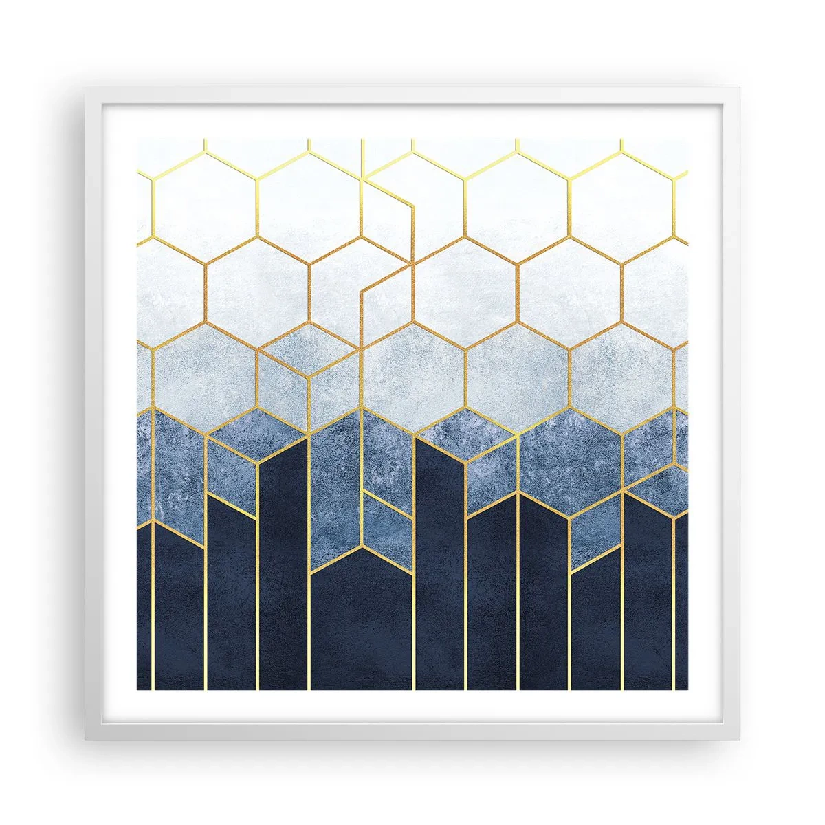 Plagát v bielom ráme - Kompozícia v synkopickom rytme - 60x60 cm