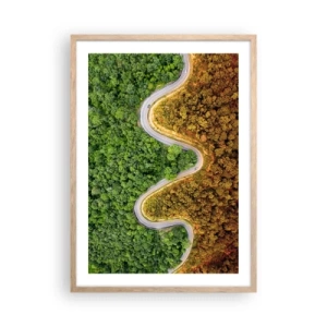 Plagát v ráme zo svetlého duba - Hranice a prelomy - 50x70 cm