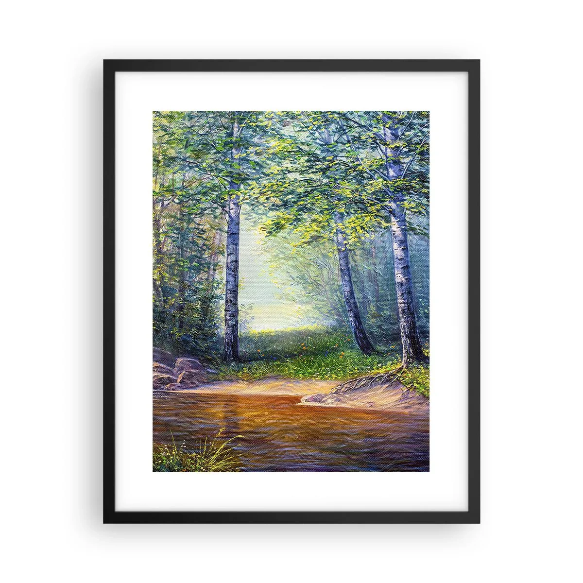 Plagát v čiernom ráme - Idylické prostredie - 40x50 cm