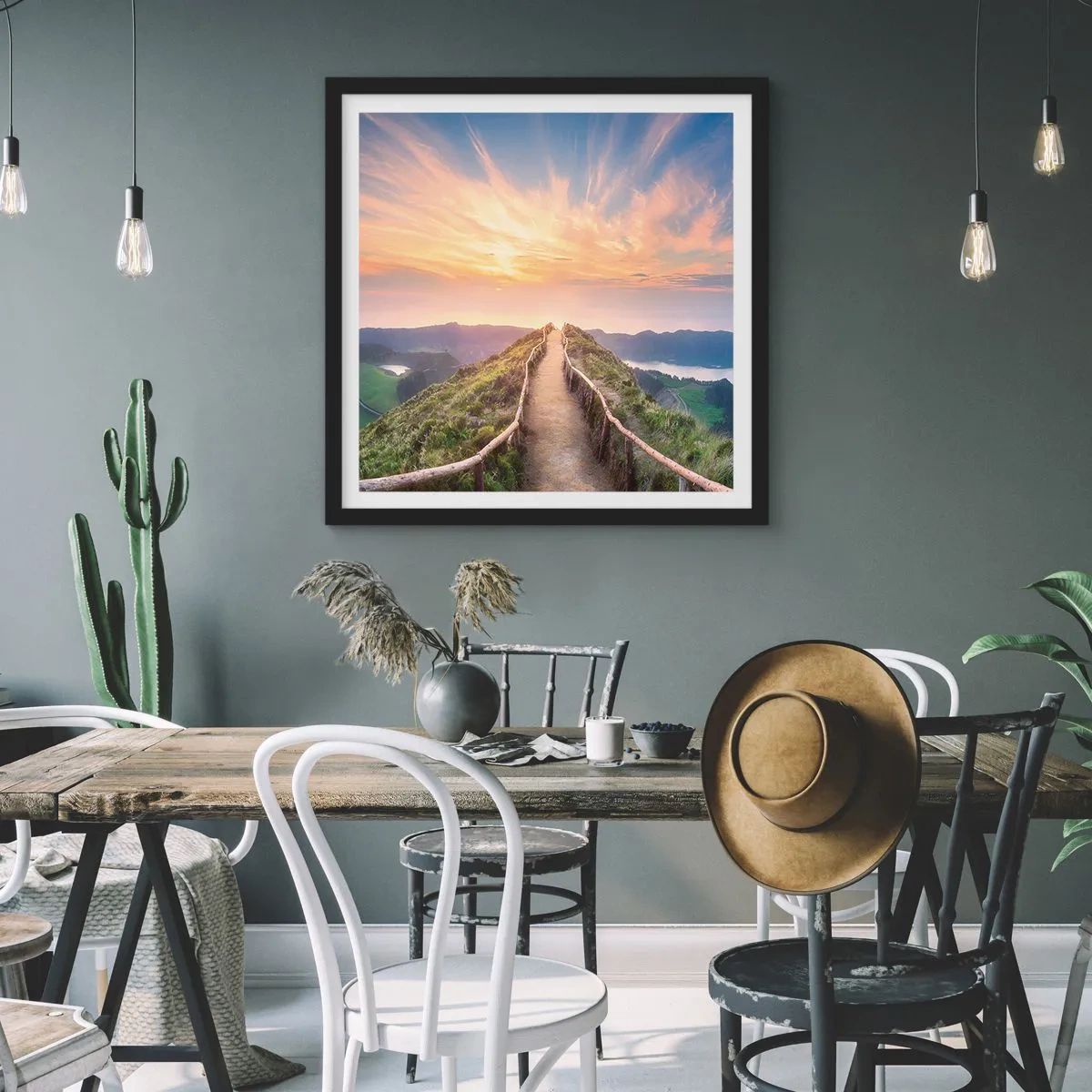 Plagát v čiernom ráme - Blízko neba - 50x50 cm