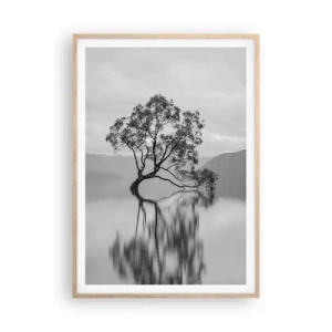 Plagát v ráme zo svetlého duba - Existuje taká krajina - 70x100 cm