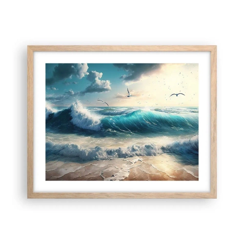 Plagát v ráme zo svetlého duba - Šušťanie len pre teba - 50x40 cm