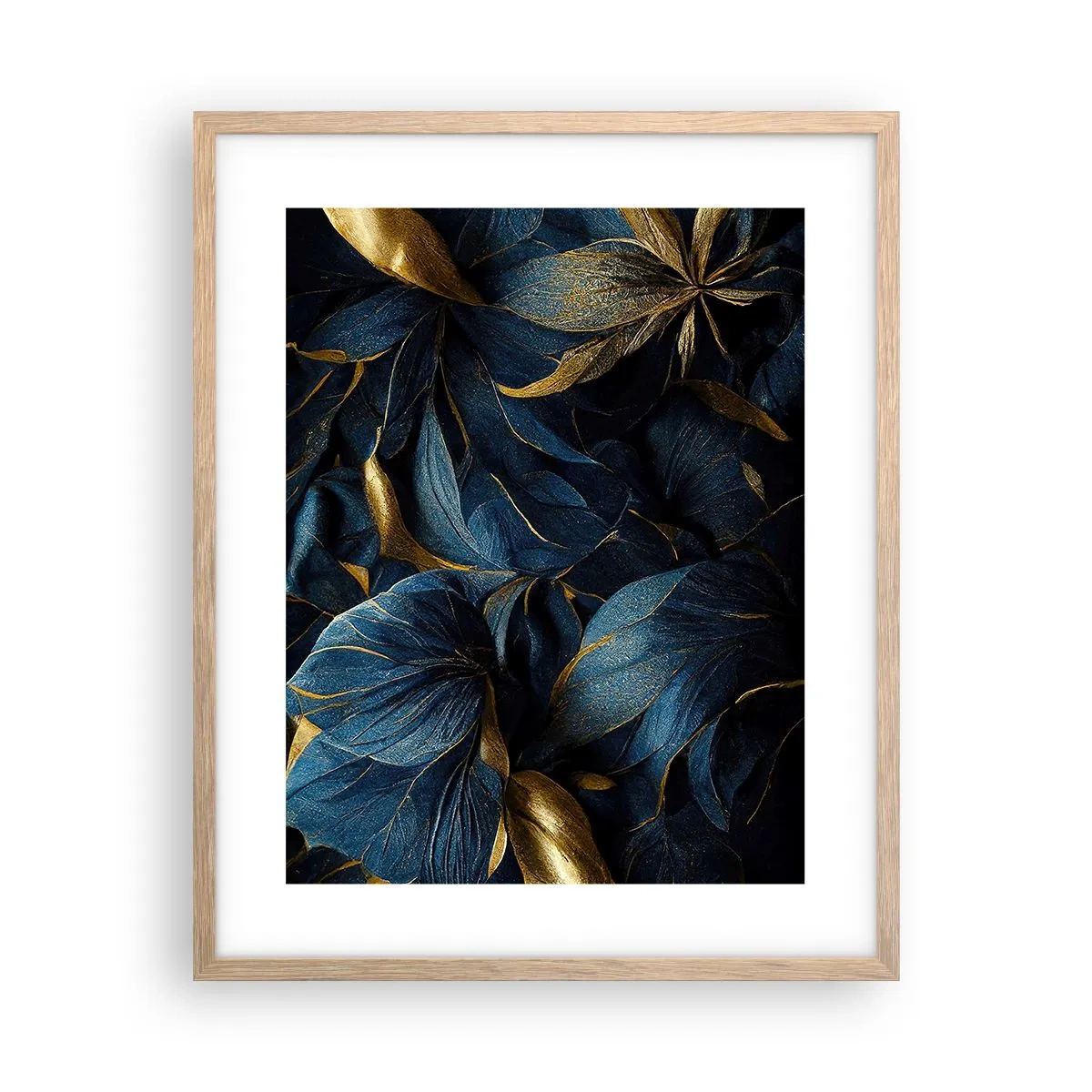 Plagát v ráme zo svetlého duba - Podšívané zlatom - 40x50 cm