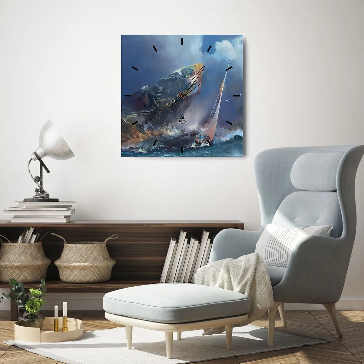 Nástenné hodiny - Kto má odvahu, vyhráva - 40x40 cm