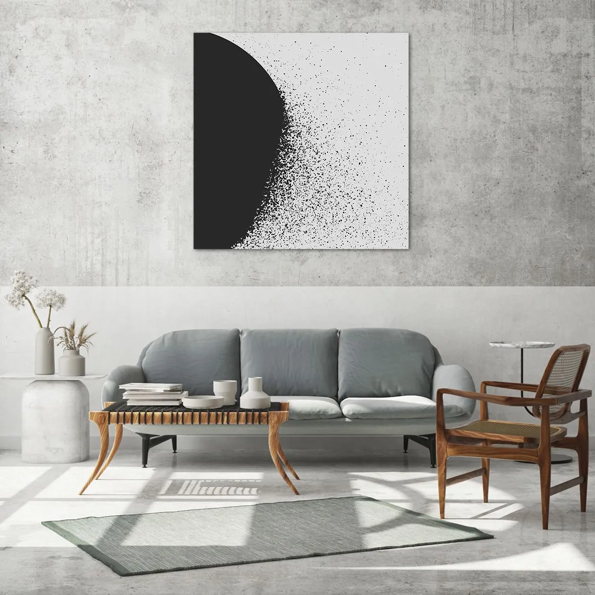 Obraz na skle - Pohyb častíc - 60x60 cm