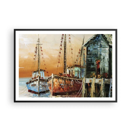 Plagát v čiernom ráme - Pokojný návrat - 100x70 cm