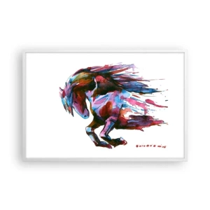 Plagát v bielom ráme - Nadšenie - 91x61 cm