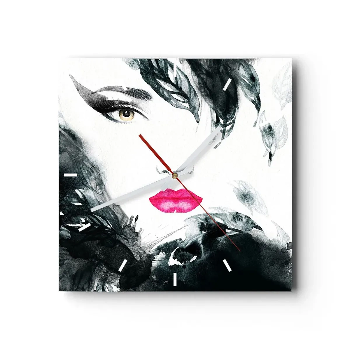 Nástenné hodiny - Pozor! Femme fatale - 30x30 cm