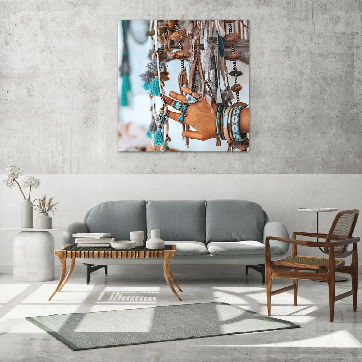Obraz na skle - Miestne poklady - 70x70 cm