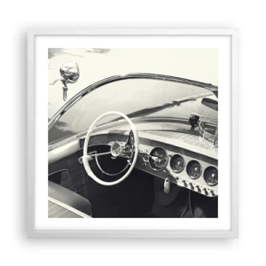 Plagát v bielom ráme - Počasie pre bohatých - 50x50 cm