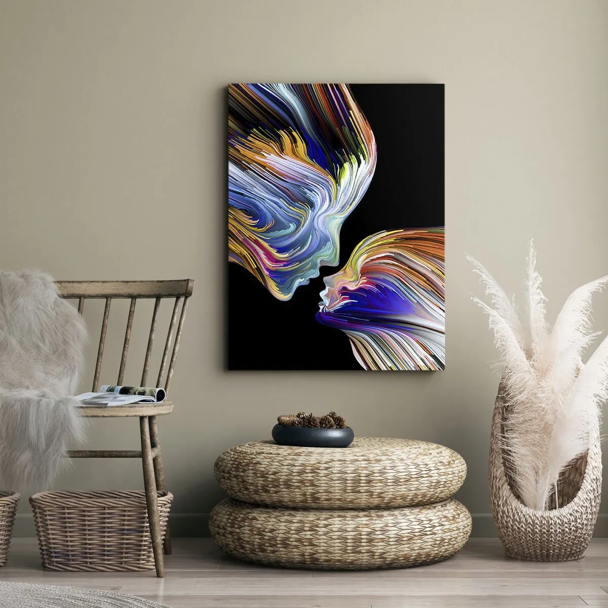 Obraz na plátne - Fúzie energie a svetla - 65x120 cm