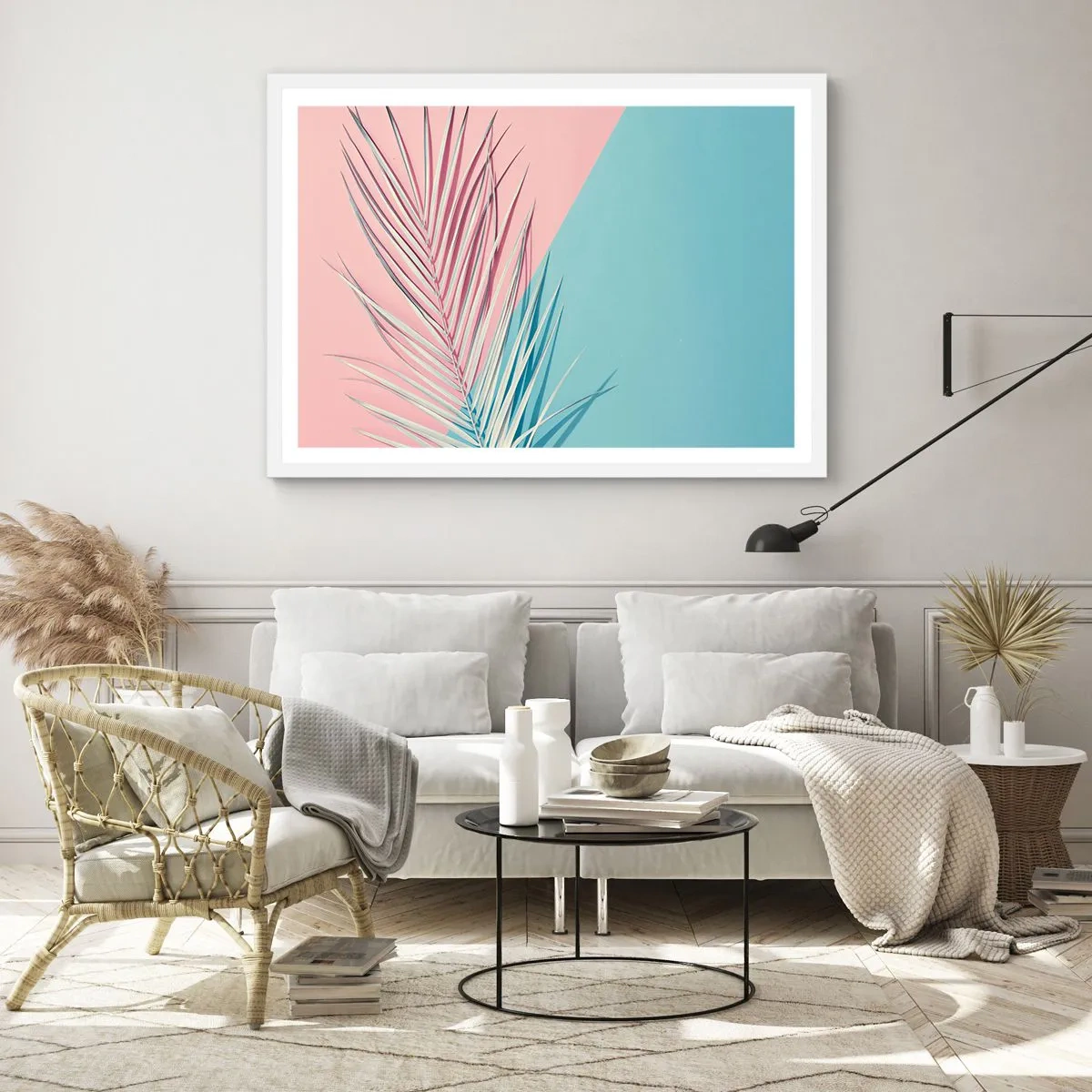Plagát v bielom ráme - Tropický dojem - 100x70 cm