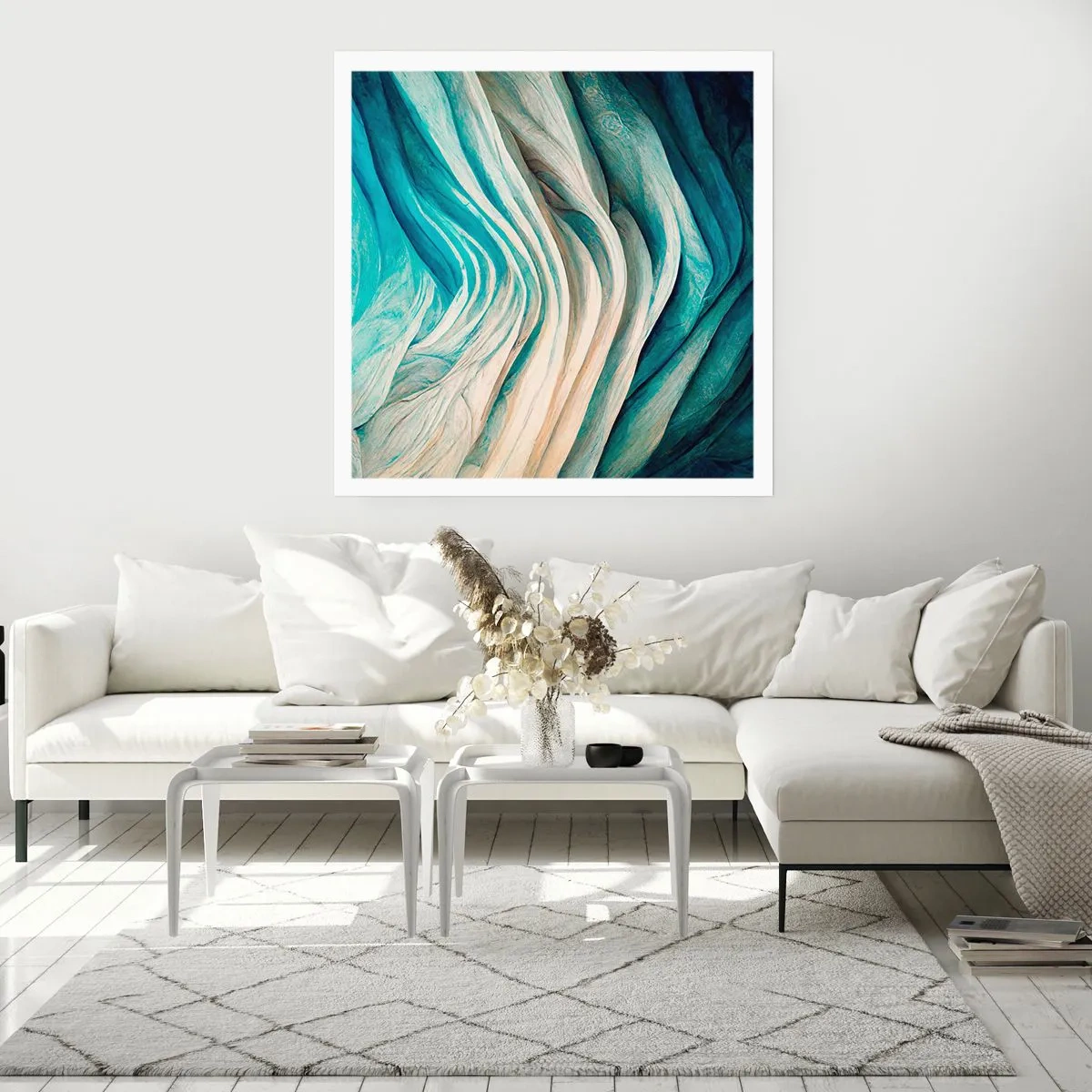 Plagát - Modrá neukojiteľnosť - 40x40 cm