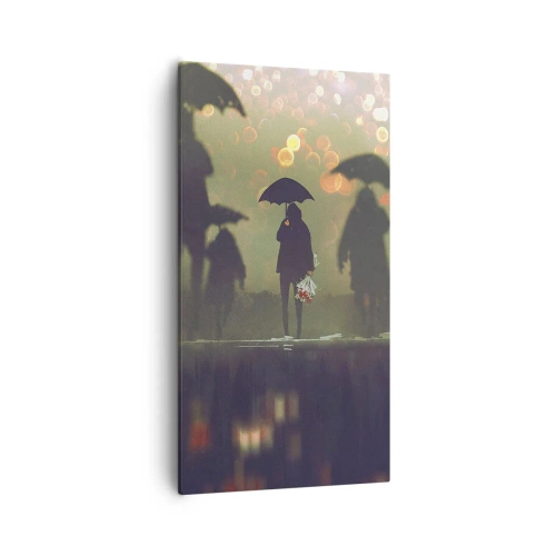 Obraz na plátne - Z perspektívy kvapky dažďa - 55x100 cm