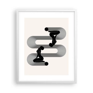 Plagát v bielom ráme - Zmyselná symetria - 40x50 cm