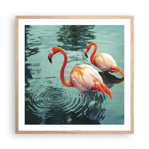 Plagát v ráme zo svetlého duba - Teraz sme v móde - 60x60 cm