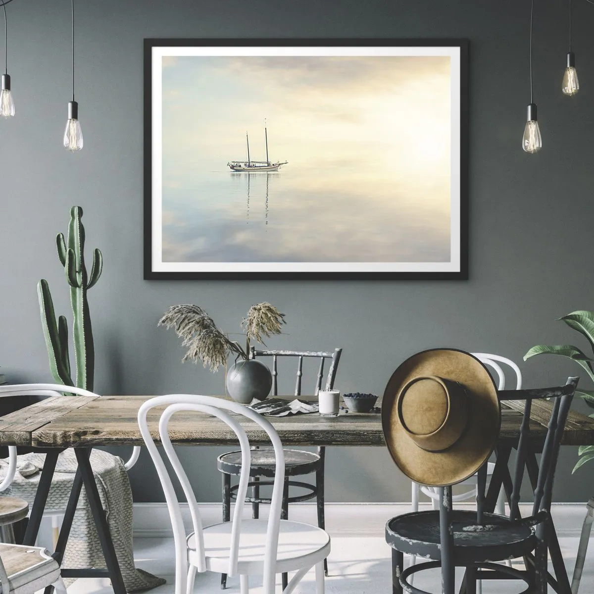 Plagát v čiernom ráme - V mori ticha - 40x30 cm