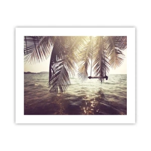 Plagát - Hojdať sa ľubovoľne v oblakoch - 50x40 cm