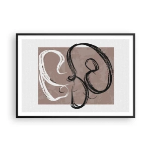 Plagát v čiernom ráme - Kompozícia – hľadanie úplnosti - 100x70 cm