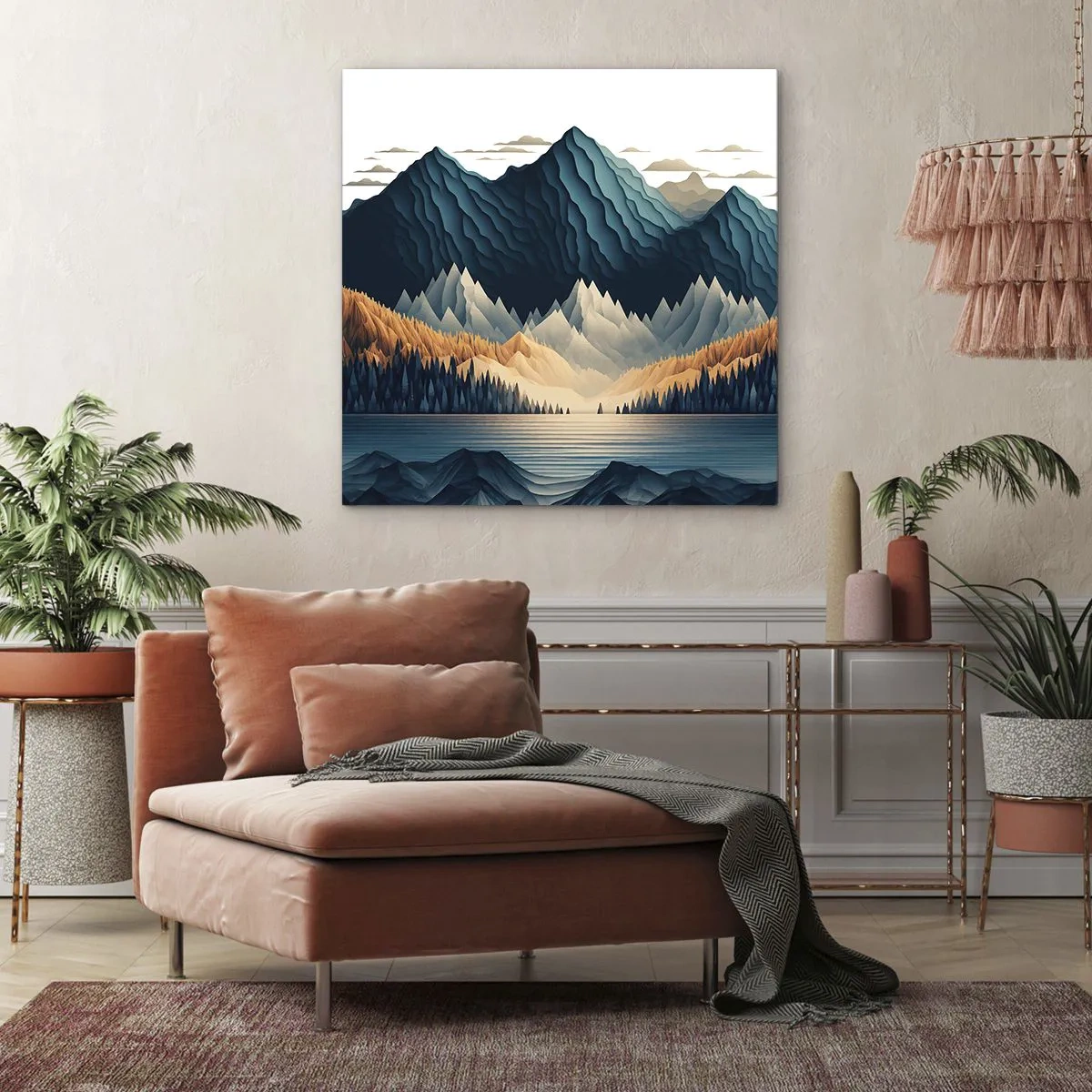 Obraz na plátne - Dokonalá horská krajina - 50x50 cm