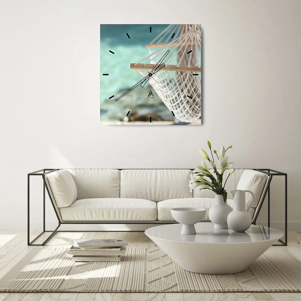 Nástenné hodiny - Čas relaxácie - 40x40 cm