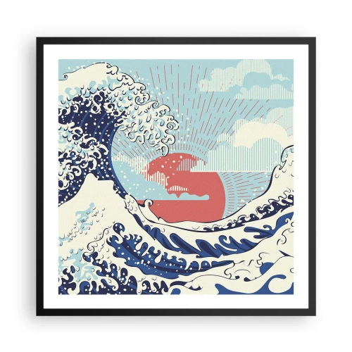 Plagát v čiernom ráme - Z japonských inšpirácií - 60x60 cm