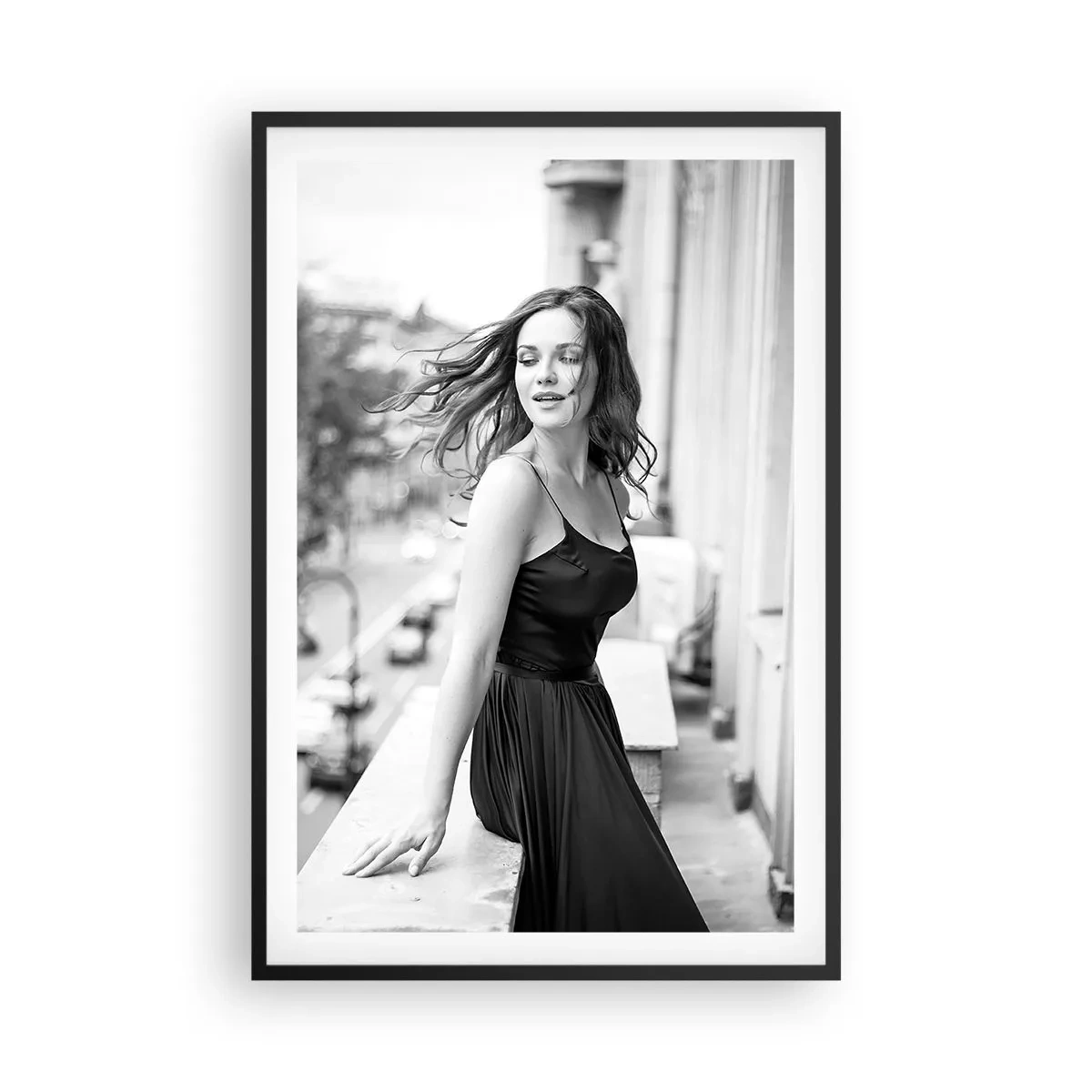 Plagát v čiernom ráme - Určite Parížanka - 61x91 cm