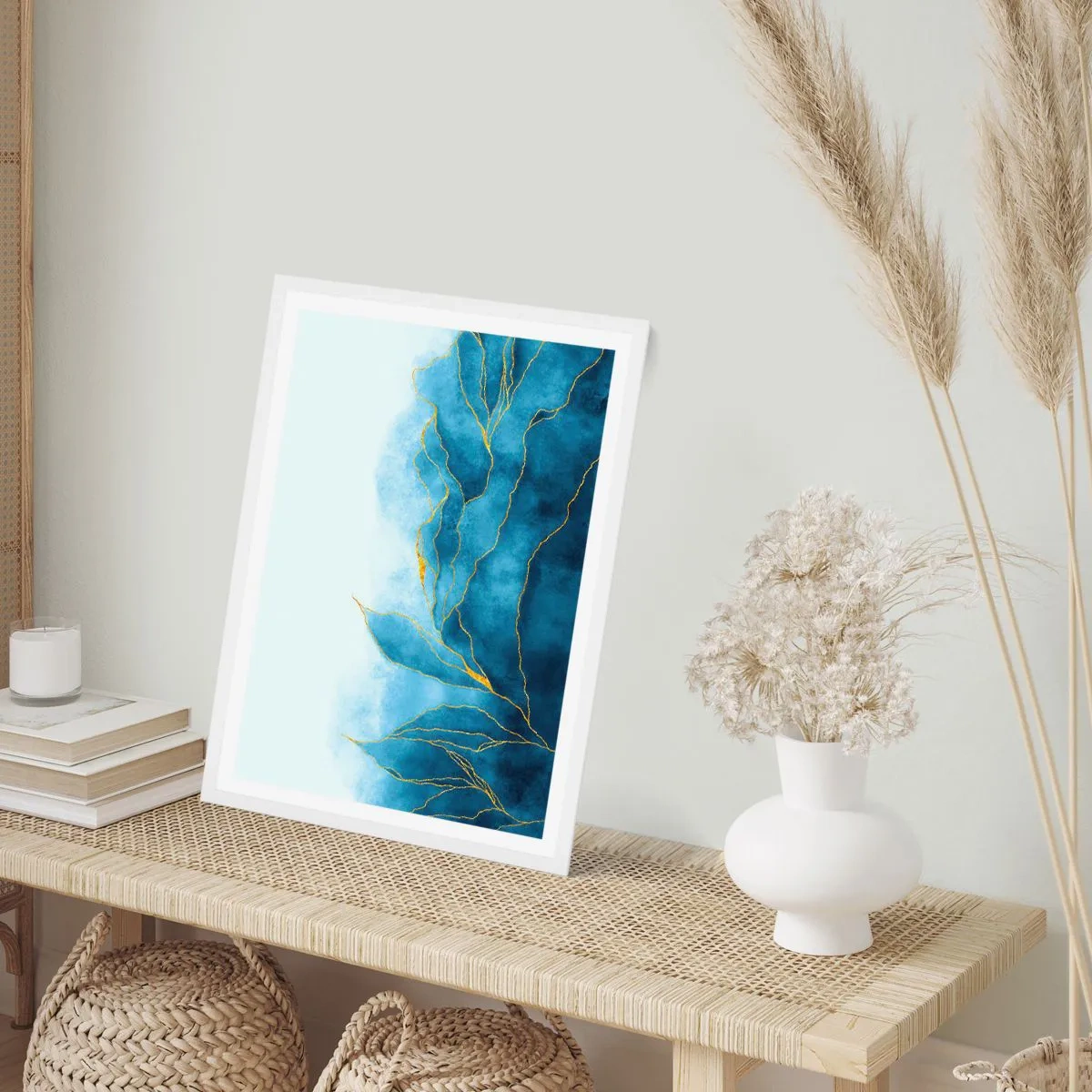 Plagát v bielom ráme - Blankyt v zlate - 70x100 cm