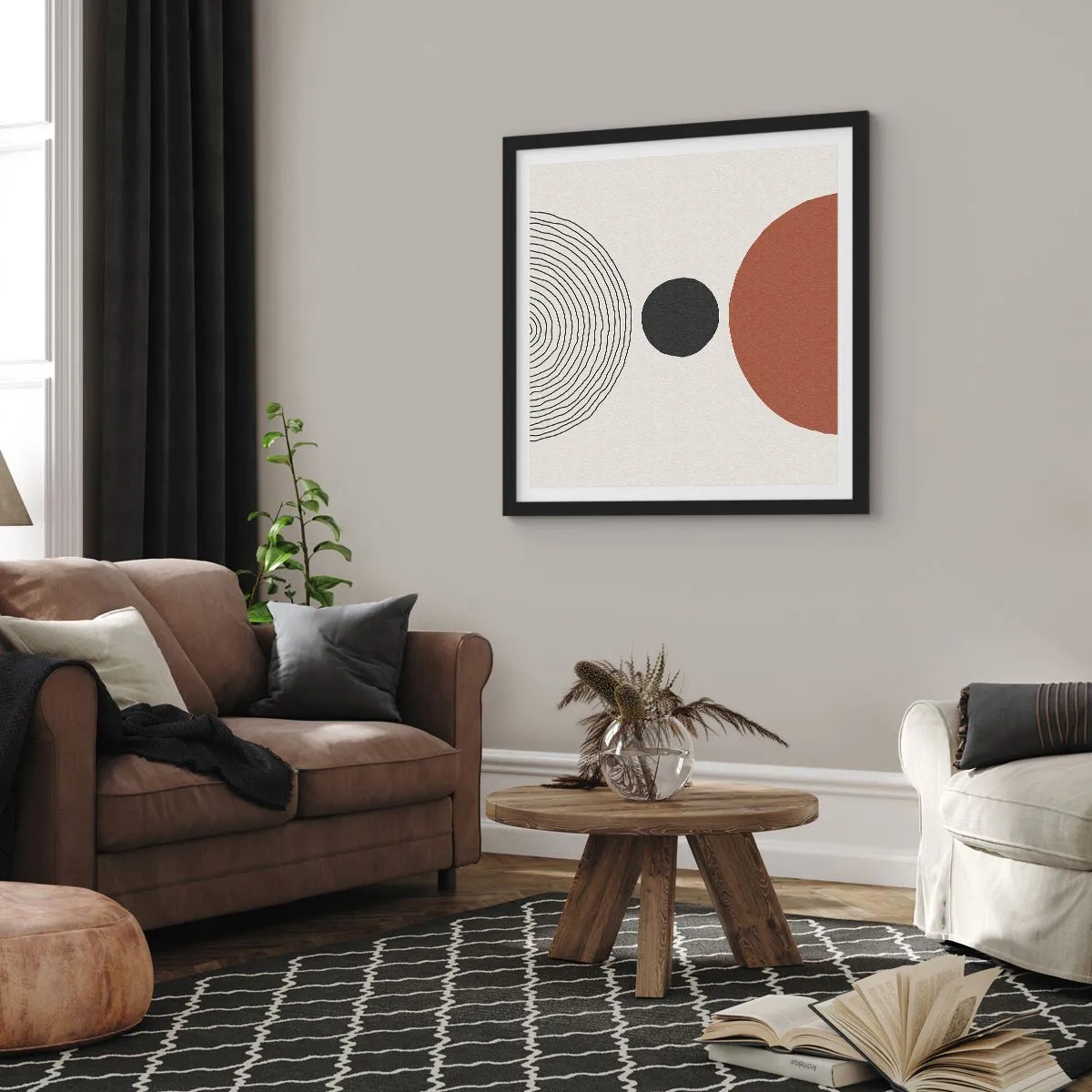 Plagát v čiernom ráme - V centre pozornosti - 50x50 cm