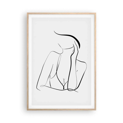 Plagát v ráme zo svetlého duba - Na vlne snov - 70x100 cm