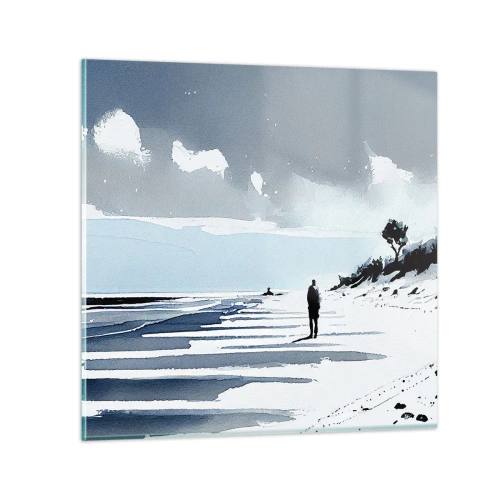 Obraz na skle - O samote - 30x30 cm