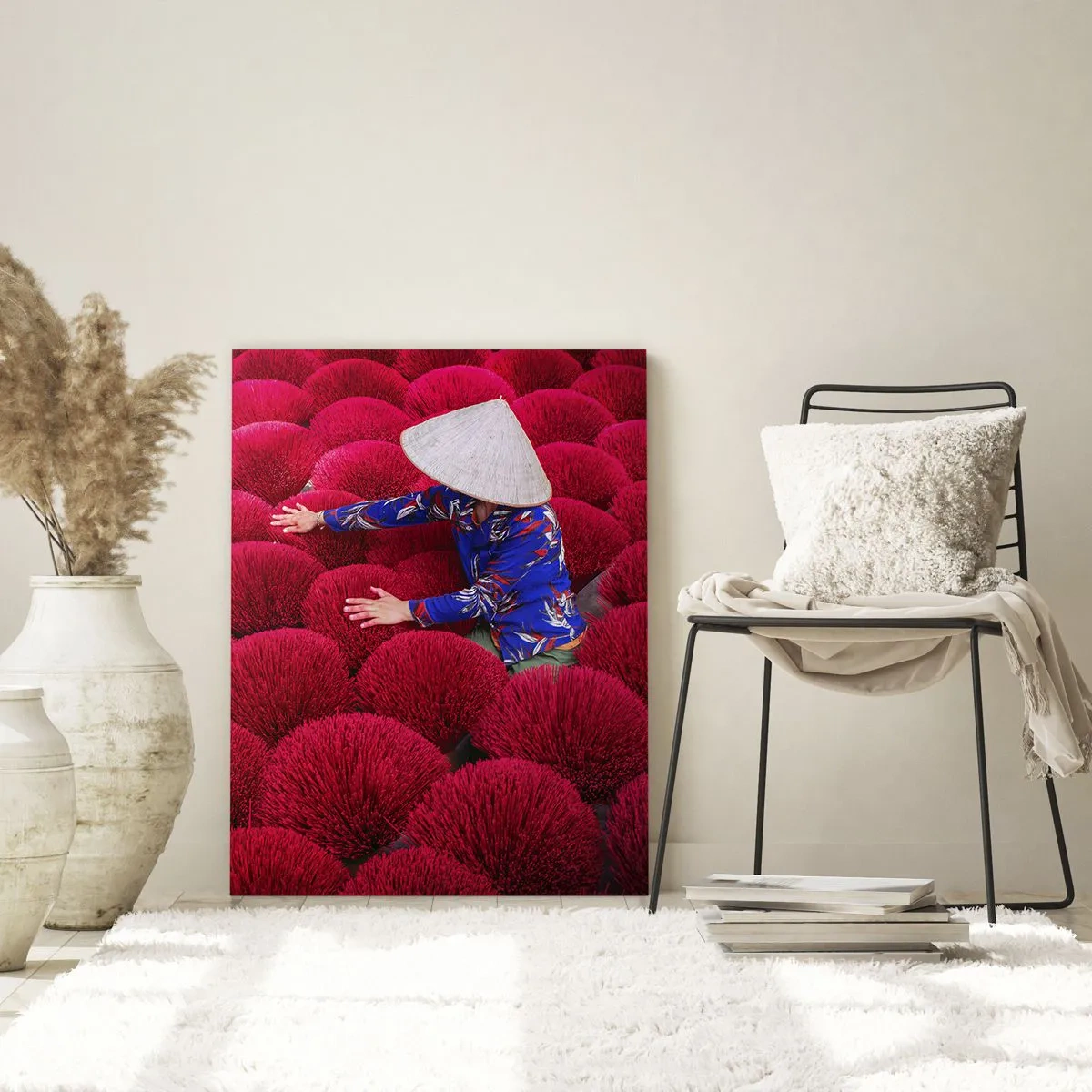 Obraz na skle - Na ryžovom poli - 50x70 cm