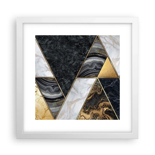 Plagát v bielom ráme - Kameň vedľa kameňa - 30x30 cm