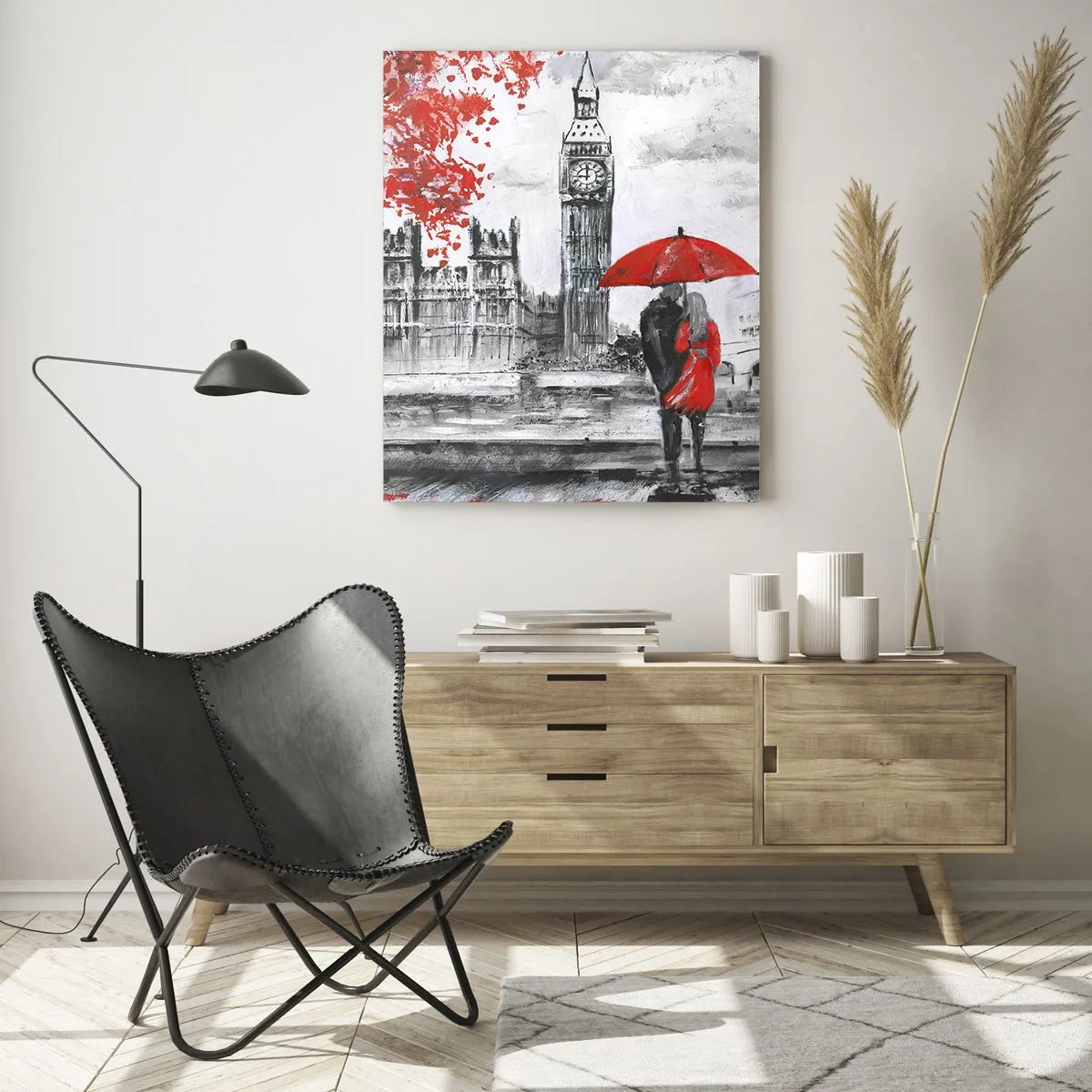 Obraz na skle - Zamilovaní do Londýna - 50x70 cm