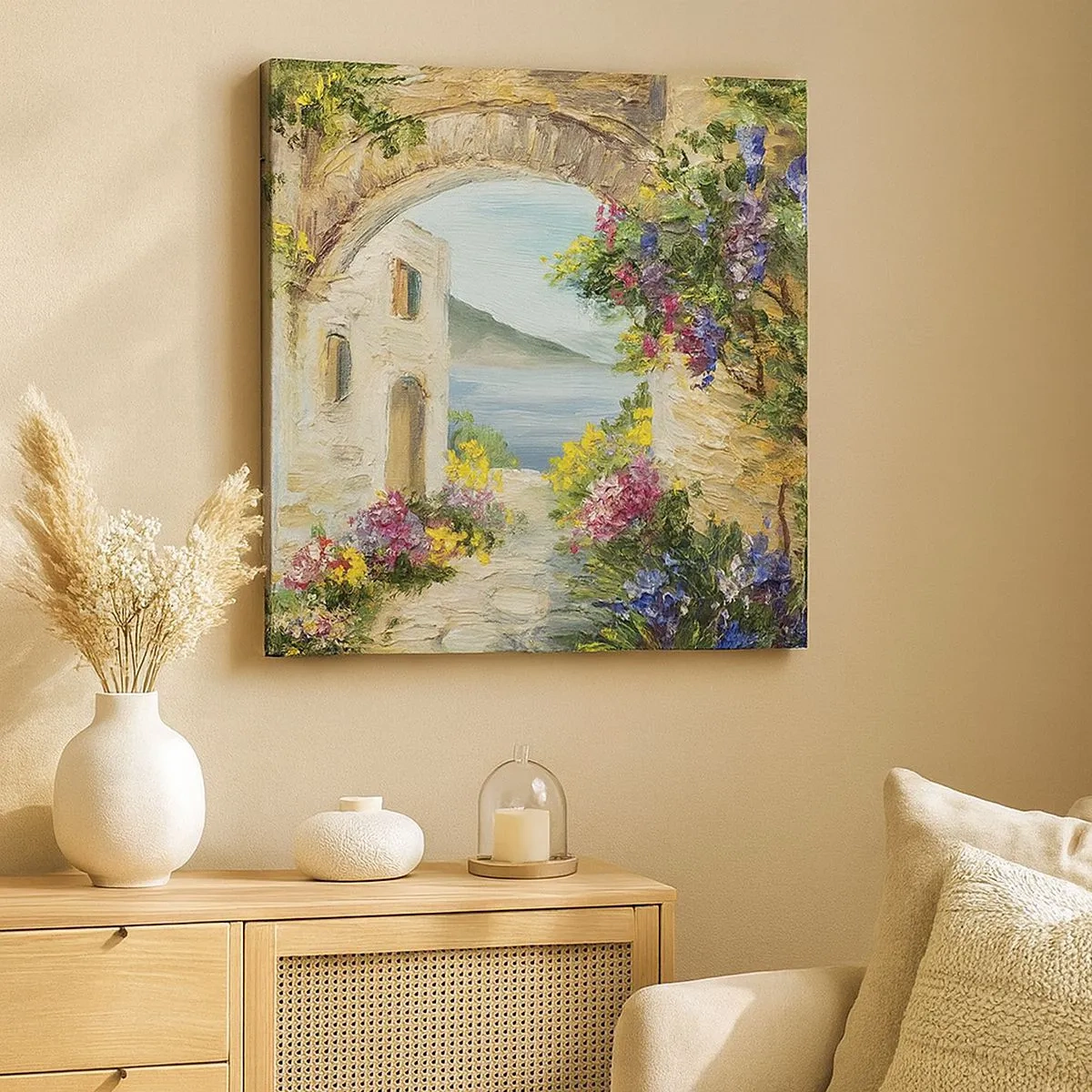 Obraz na plátne - Pôvab pobrežnej krajiny - 30x30 cm