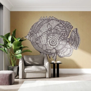 Fototapeta Premium Canvas - Z oceánu ornamentov - Ryby, Ornament, Dekorácia - 350x256 cm