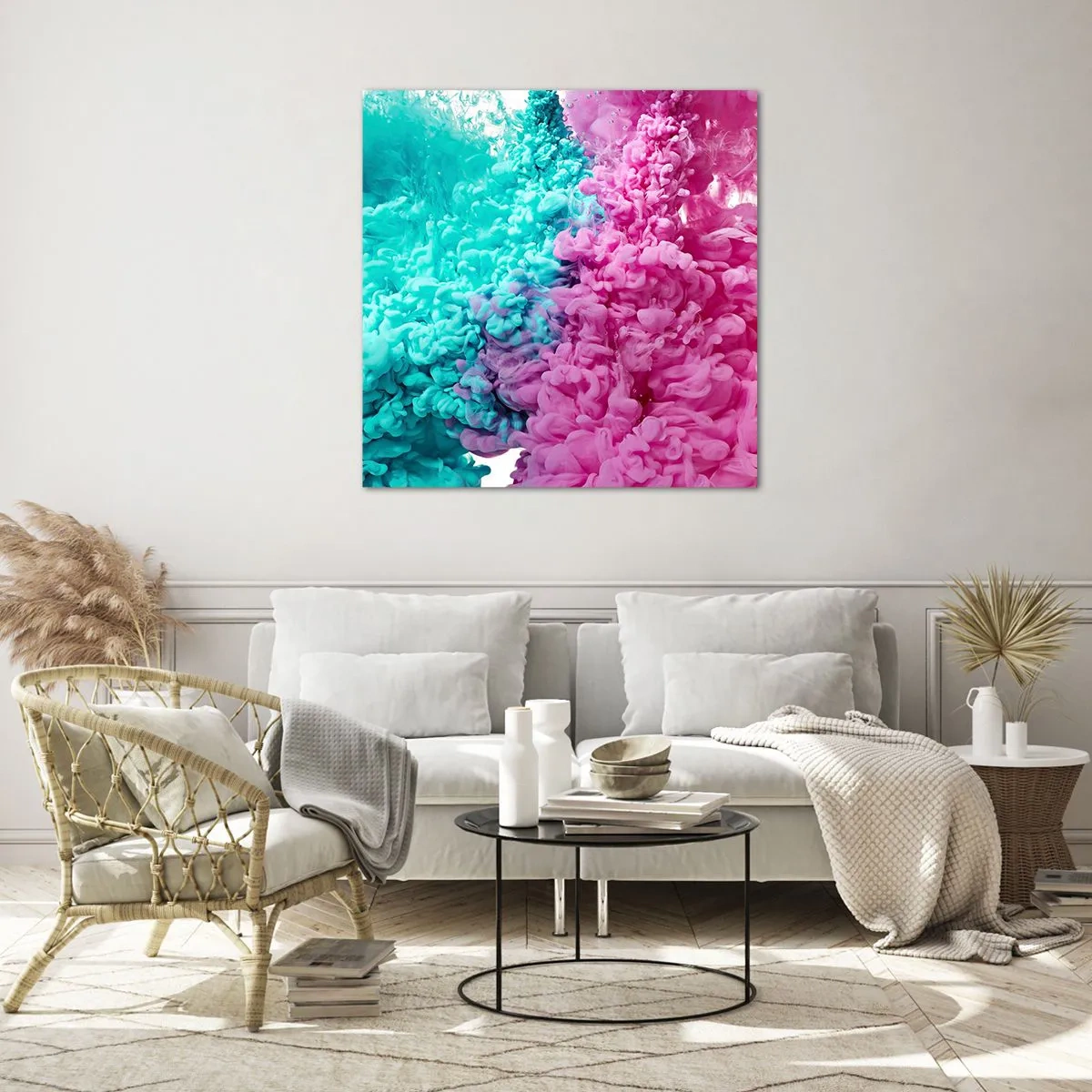 Obraz na skle - Rozhodujúci stret - 30x30 cm