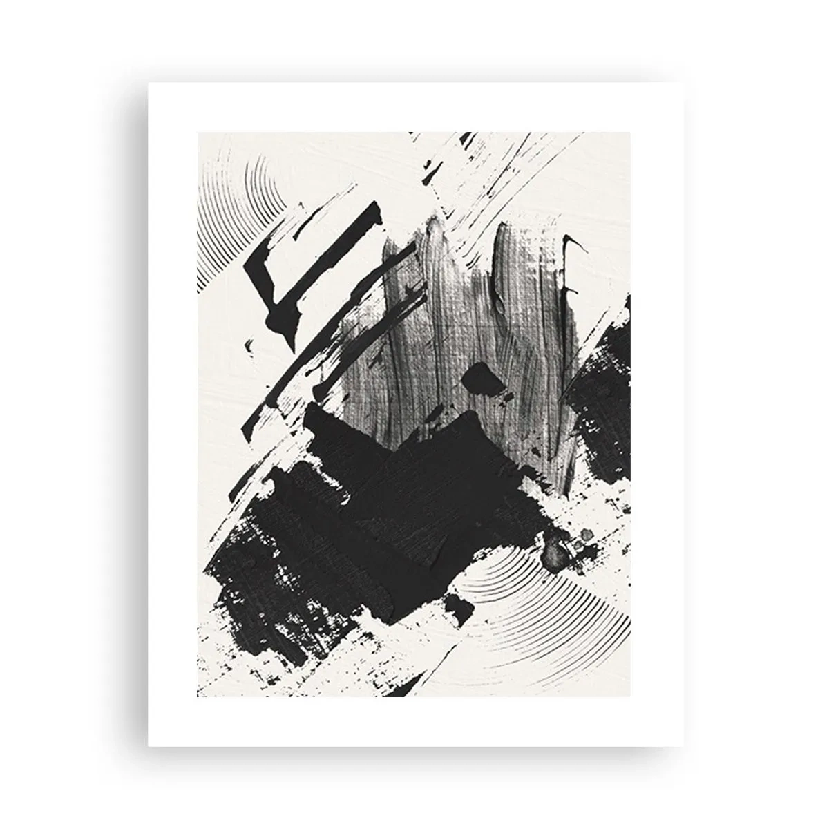 Plagát - Abstrakcia – expresia čiernej - 40x50 cm