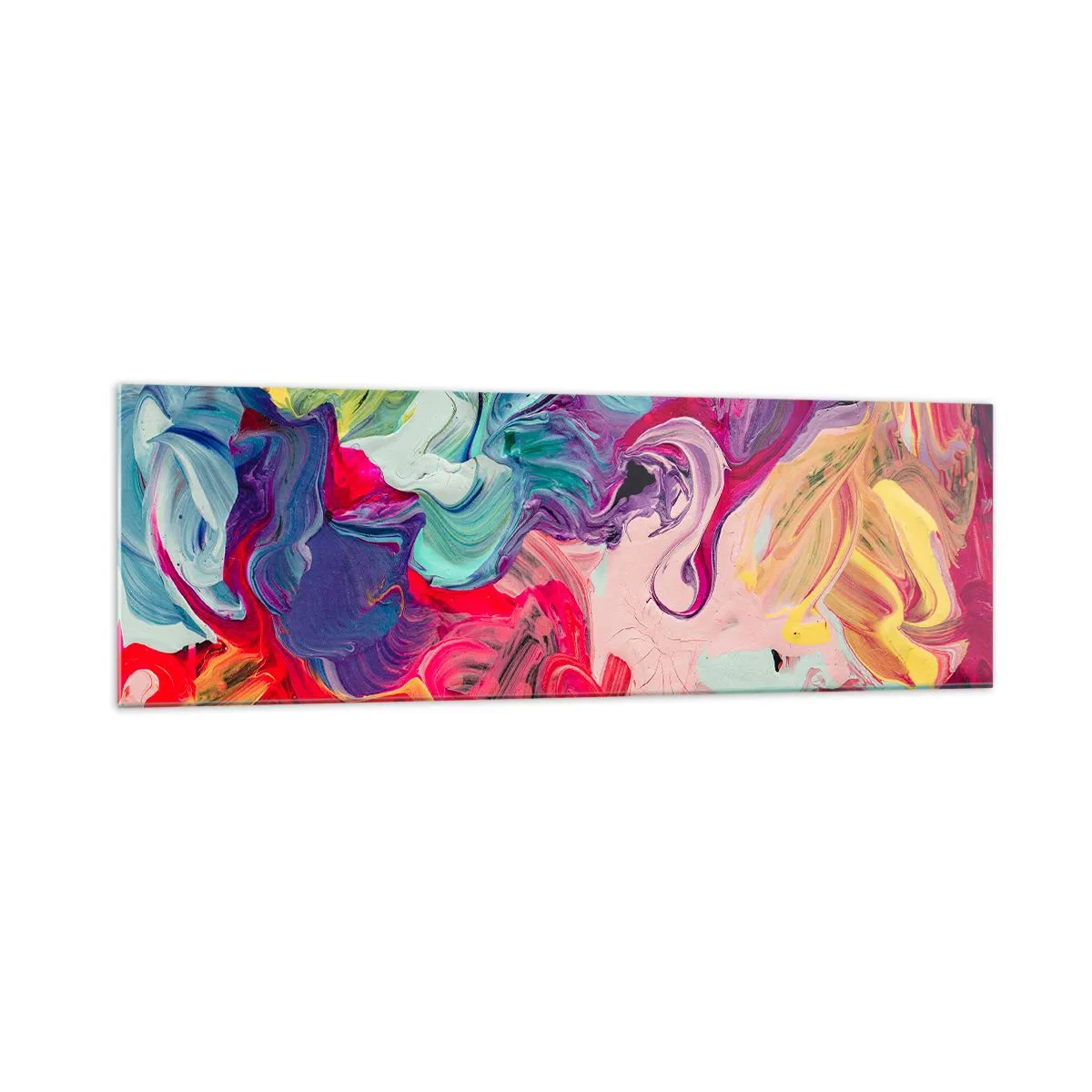 Obraz na skle - Zrodenie farieb - 160x50 cm
